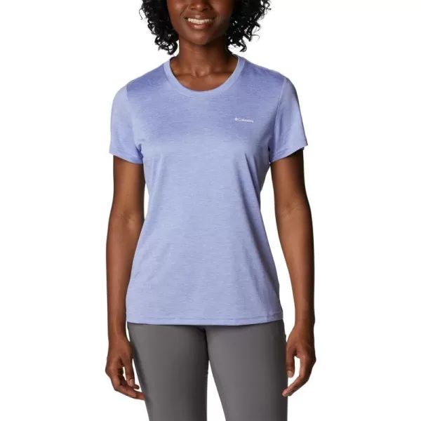 Columbia Womens Hike Short Sleeve CrewSerenity Heather