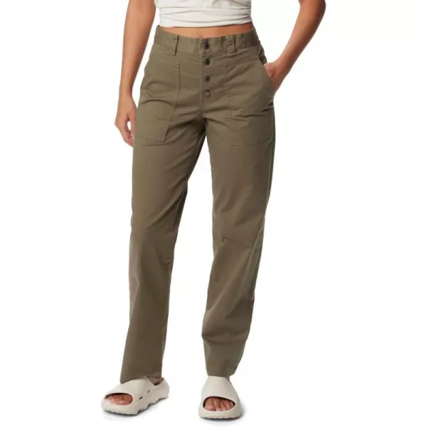 Columbia Womens Holly Hideaway Cotton PantStone Green