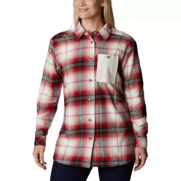 Columbia Womens Holly Hideaway Flannel ShirtChalk Multi Tartan