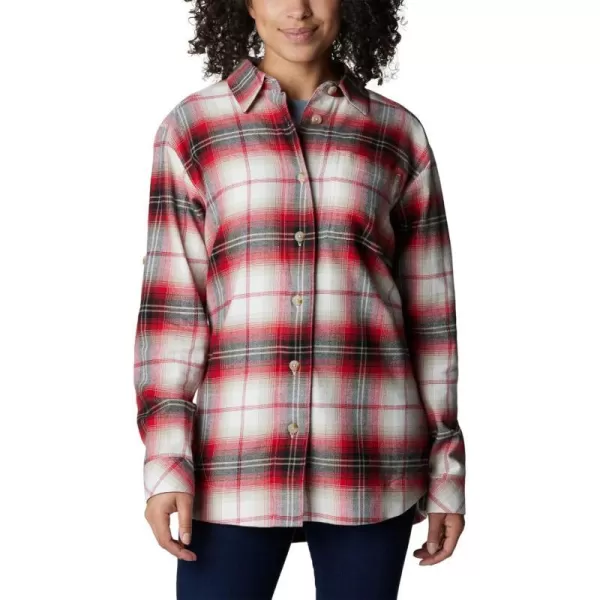 Columbia Womens Holly Hideaway Flannel ShirtChalk Ombre Tartan