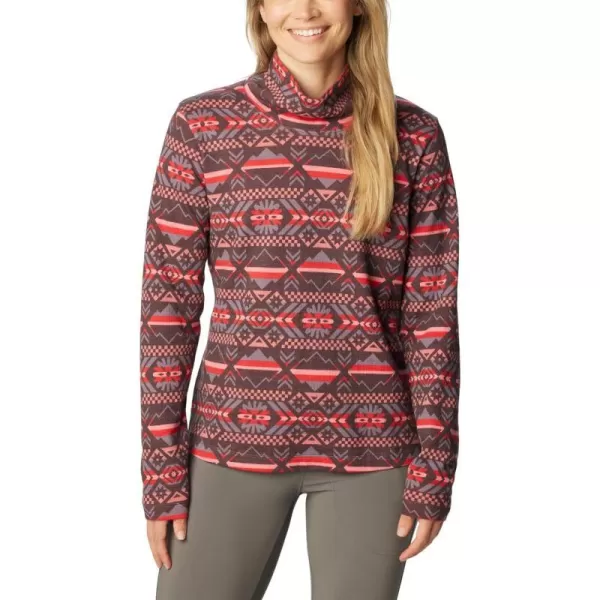 Columbia Womens Holly Hideaway Funnel Neck Long SleeveRed Lily Checkered Peaks