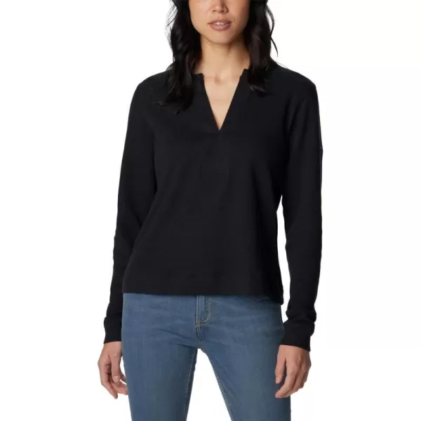 Columbia Womens Holly Hideaway Waffle Long SleeveBlack