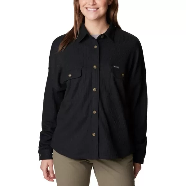 Columbia Womens Holly Hideaway Waffle Shirt JacketBlack