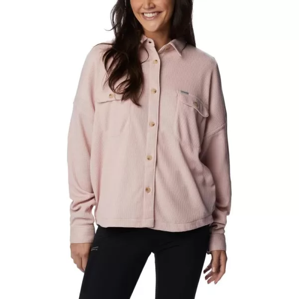 Columbia Womens Holly Hideaway Waffle Shirt JacketDusty Pink