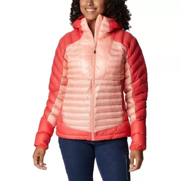 Columbia Womens Labyrinth Loop Hooded JacketCoral ReefRed Hibiscus