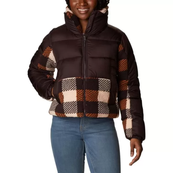 Columbia Womens Leadbetter Point Sherpa HybridNew CinderWarm Copper Check Multi