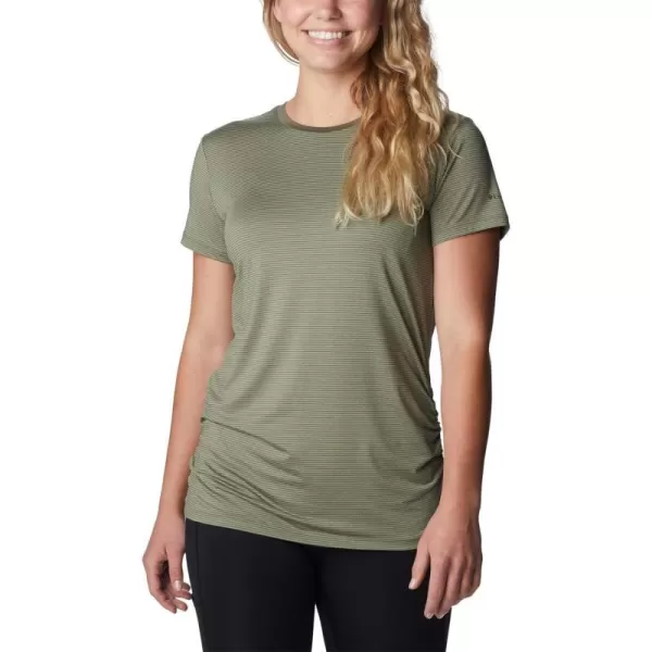 Columbia Womens Leslie Falls Short SleeveStone Green