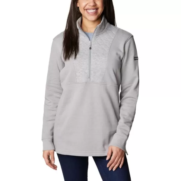 Columbia Womens Lodge Quilted 14 Zip Light Grey Heather LargeColumbia Womens Lodge Quilted 14 Zip Light Grey Heather Large