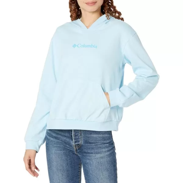 Columbia Womens Logo Iii French Terry HoodieSpring BlueAtoll Logo