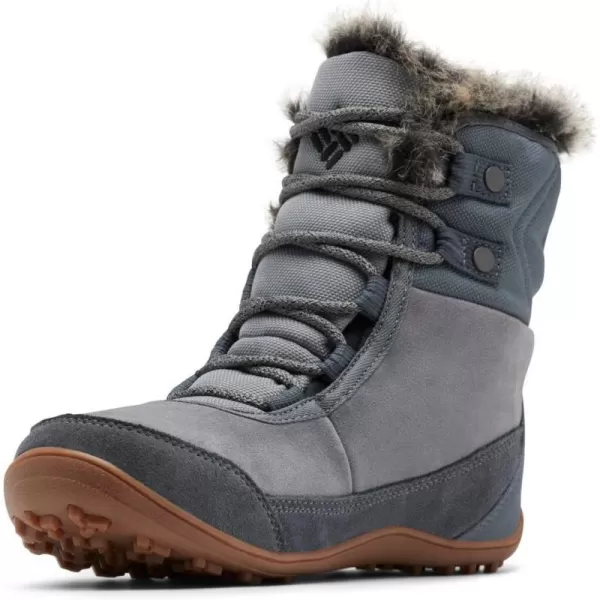 Columbia Womens Minx Shorty Leather Snow BootTitanium Grey SteelBlack