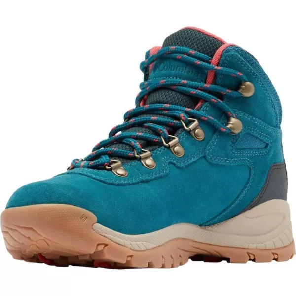 Columbia Womens Newton Ridge Plus Waterproof Amped Hiking BootDeep Wave  Red Coral