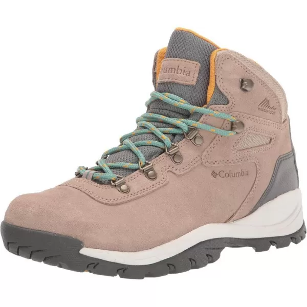 Columbia Womens Newton Ridge Plus Waterproof Amped Hiking BootOxford Tan  Dusty Green