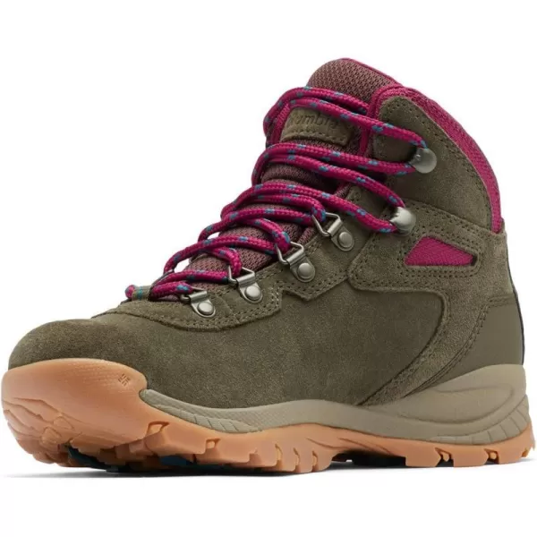 Columbia Womens Newton Ridge Plus Waterproof Amped Hiking BootPeatmoss  Red Onion