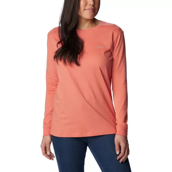 Columbia Womens North Cascades Back Graphic Long Sleeve TeeFaded Peach  Escape to Nature