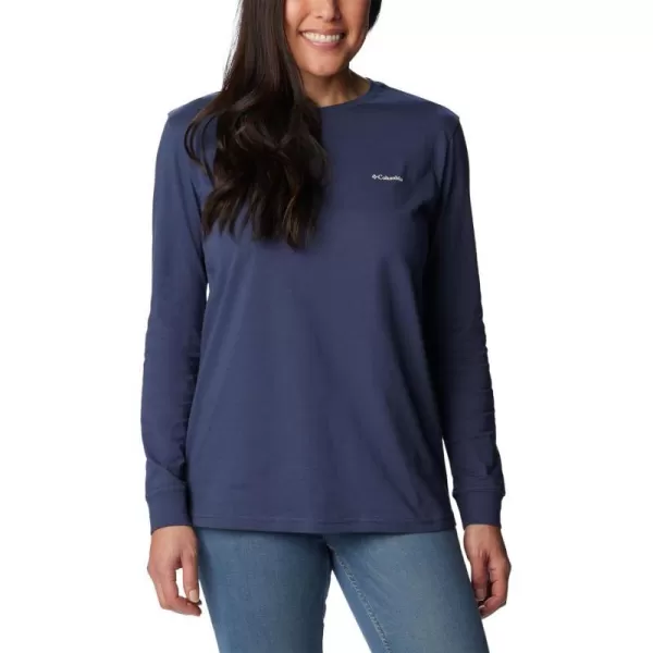 Columbia Womens North Cascades Back Graphic Long Sleeve TeeNocturnal  Escape to Nature