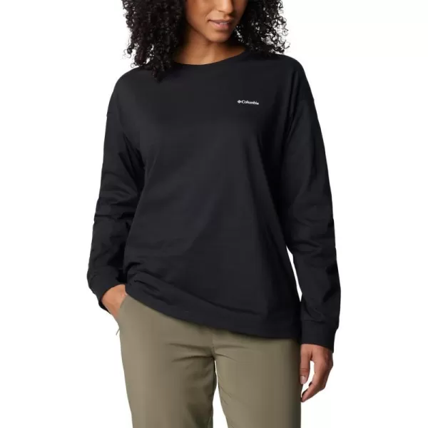 Columbia Womens North Cascades Branded Long Sleeve CrewBlackVarsity Arch