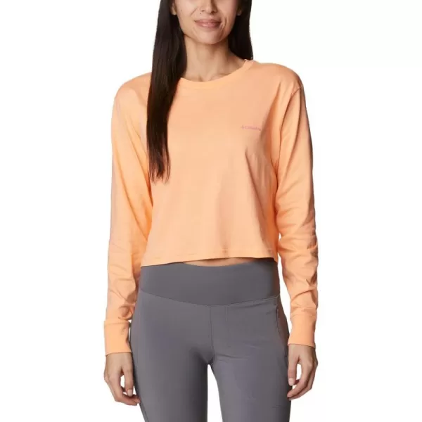 Columbia Womens North Cascades Long Sleeve Cropped TeePeachBoundless Graphic