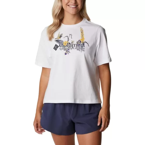 Columbia Womens North Cascades Relaxed TeeWhiteFieldcreek Graphic