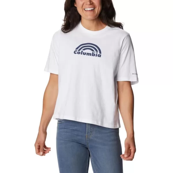 Columbia Womens North Cascades Relaxed TeeWhiteRainbow