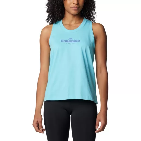 Columbia Womens North Cascades TankAquamarineElevated High Two