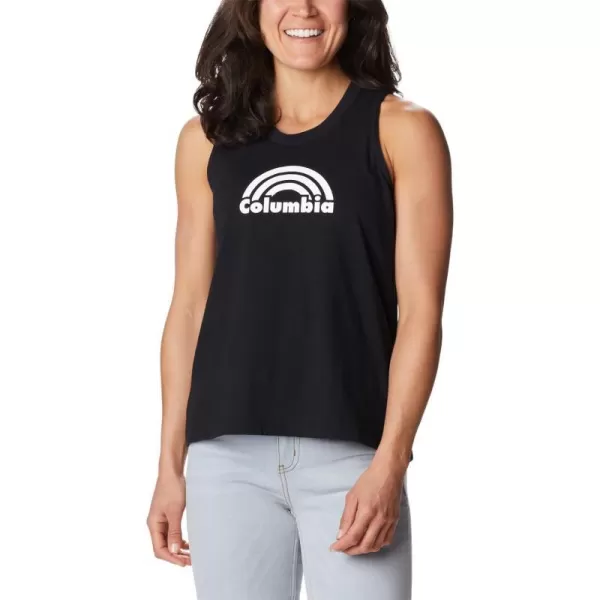 Columbia Womens North Cascades TankBlackWhite Rainbow