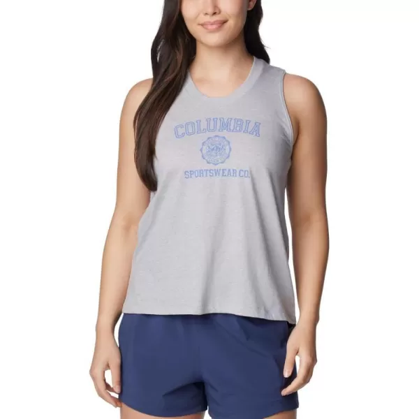 Columbia Womens North Cascades TankColumbia Grey HeatherCsc Emblem Two