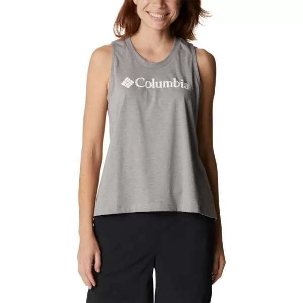 Columbia Womens North Cascades TankMonument HeatherWhite Branded