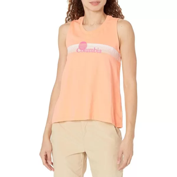 Columbia Womens North Cascades TankPeachInverted Brand Graphic