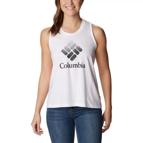 Columbia Womens North Cascades TankWhiteCsc Stacked Gradient Graphic