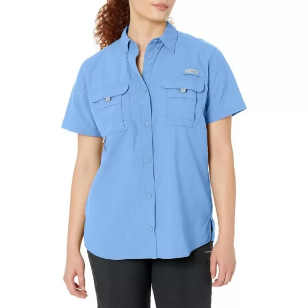 Columbia Womens PFG Bahama II UPF 30 Short Sleeve Fishing ShirtWhite Cap