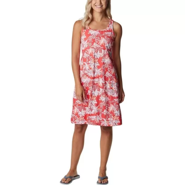 Columbia Womens PFG Freezer III DressRed Hibiscus Festive Fishin