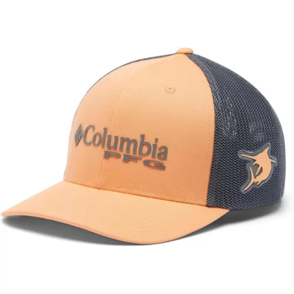 Columbia Womens PFG Logo Mesh Ball CapHigh CrownBright Nectar