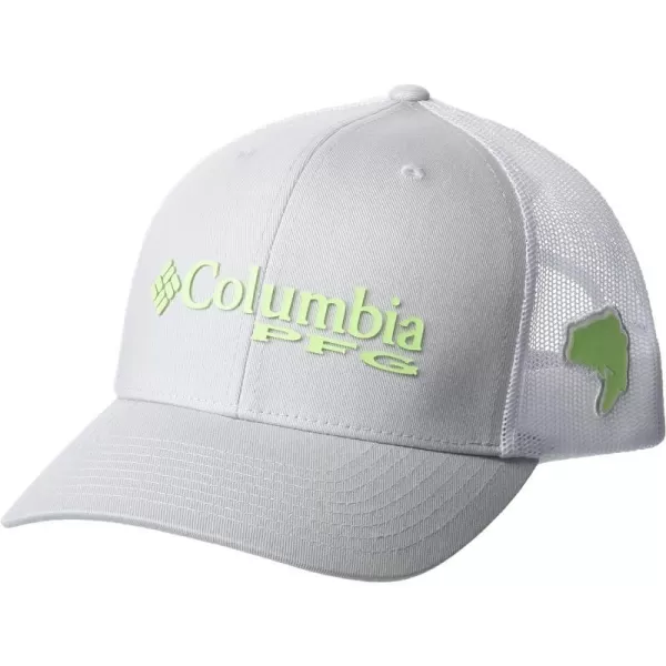 Columbia Womens PFG Logo Mesh Ball CapHigh CrownCool GreyKey West