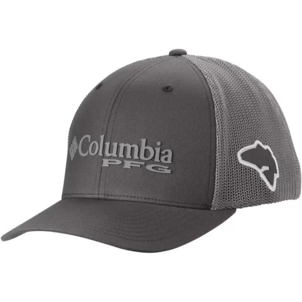 Columbia Womens PFG Logo Mesh Ball CapHigh CrownGrill  Bass