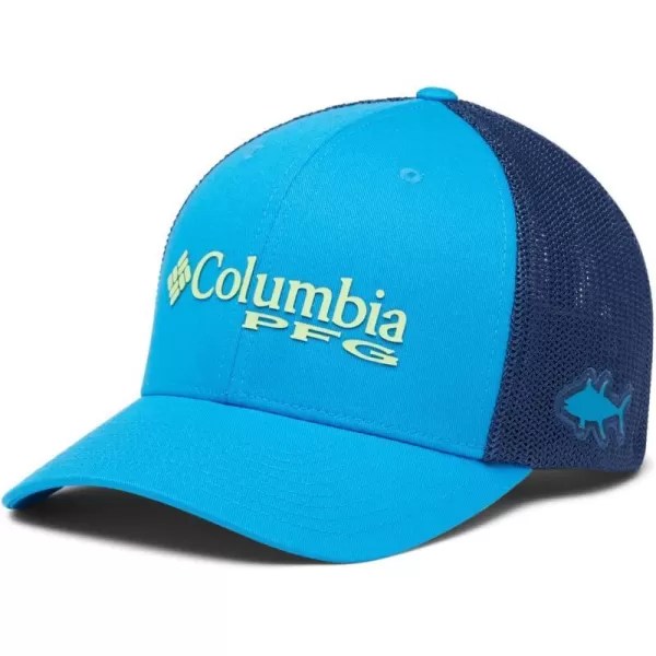 Columbia Womens PFG Logo Mesh Ball CapHigh CrownPoolCarbon