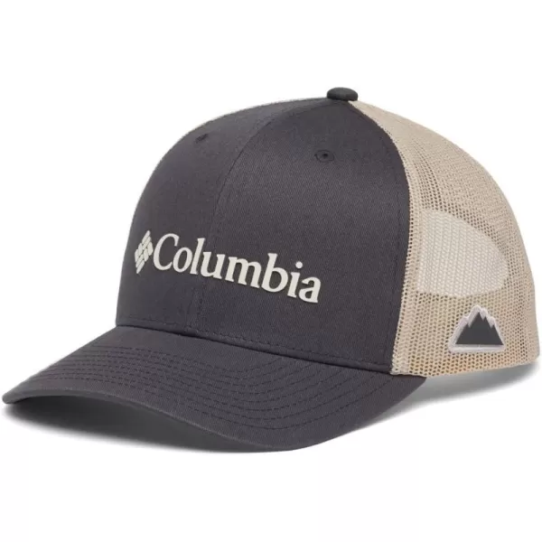 Columbia Womens PFG Logo Mesh Ball CapHigh CrownSharkDark StoneWeld