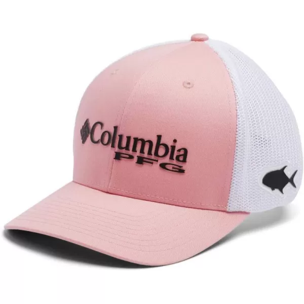 Columbia Womens PFG Logo Mesh Ball CapHigh CrownSorbetBlackPermit