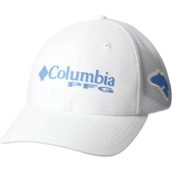 Columbia Womens PFG Logo Mesh Ball CapWhiteriptide