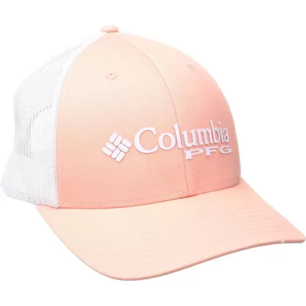 Columbia Womens PFG Mesh Ball CapTiki Pink Logo