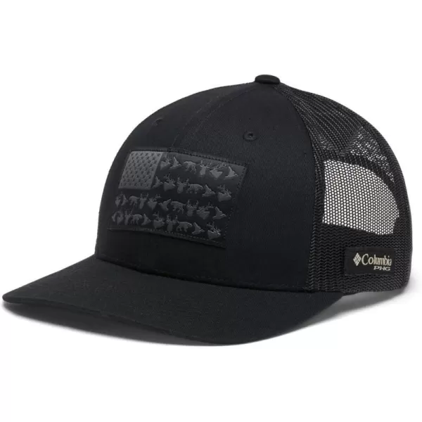 Columbia Womens PHG Game Flag Mesh Snap BackHighBlack