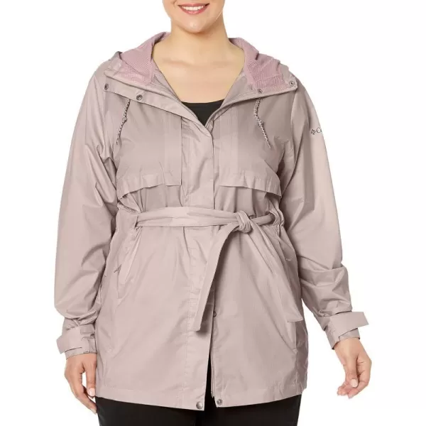 Columbia Womens Pardon My Trench Rain JacketMauve Vapor