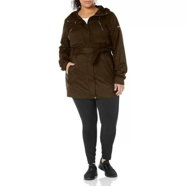 Columbia Womens Pardon My Trench Rain JacketOlive Green