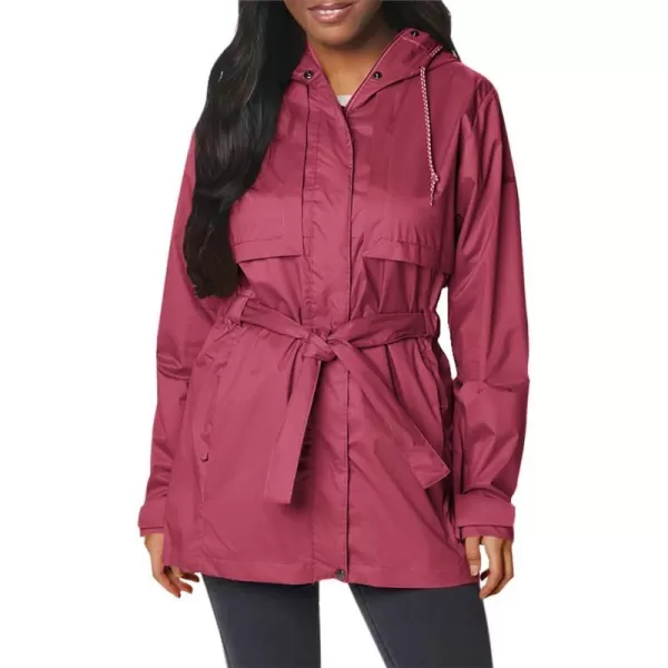 Columbia Womens Pardon My Trench Rain JacketWine Berry