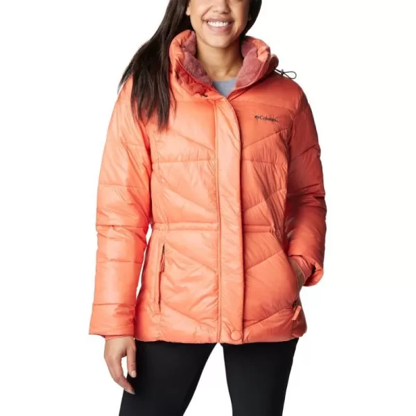 Columbia Womens Peak to Park Ii Insulated Hooded JacketFaded Peach Gunmetal