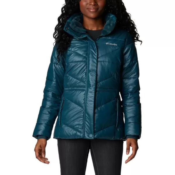 Columbia Womens Peak to Park Ii Insulated Hooded JacketNight Wave Gunmetal