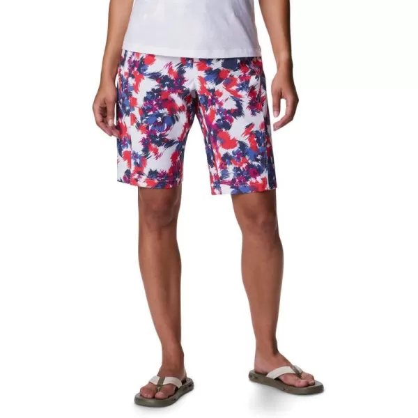 Columbia Womens Pleasant Creek Board ShortWhite Typhoon Blooms Multi