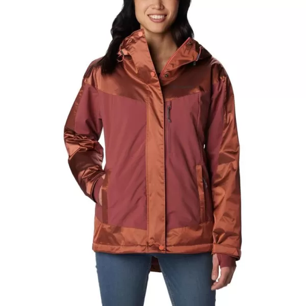 Columbia Womens Point Park Insulated JacketFaded Peach Sheen Beetroot