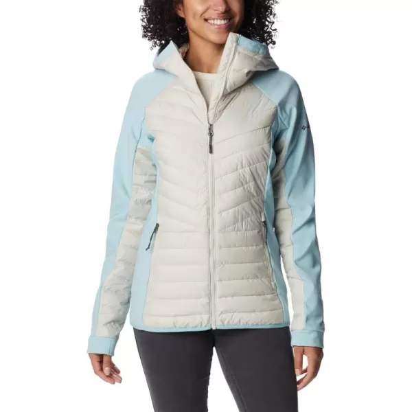 Columbia Womens Powder Lite Hybrid Hooded JacketDark Stone Aqua Haze