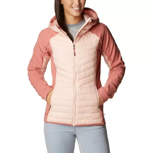 Columbia Womens Powder Lite Hybrid Hooded JacketPeach BlossomDark Coral