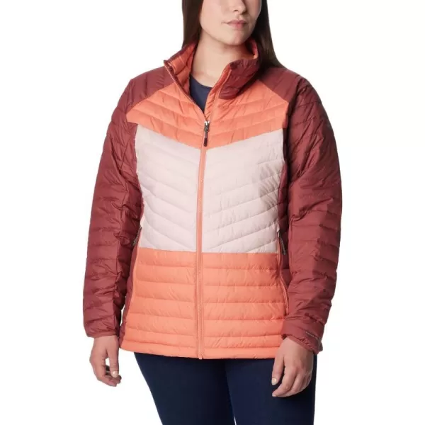 Columbia Womens Powder Lite Ii Full Zip JacketBeetroot Faded Peach Dusty Pink